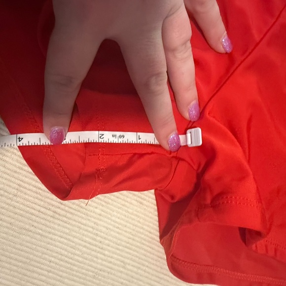 Red and White Striped Swim 2 Piece with Ruched Detail - Picture 11 of 14